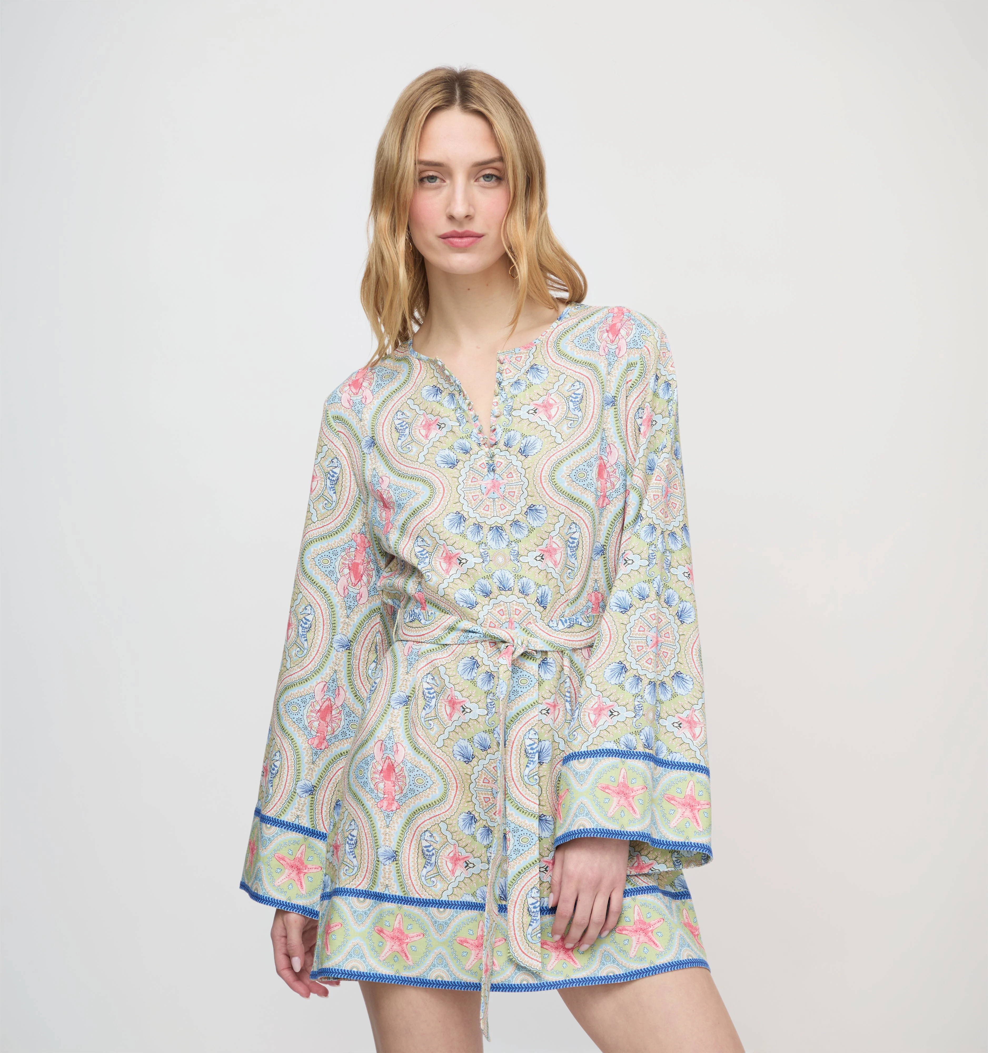 The Doris Mini Tunic - Sea Scroll - 1