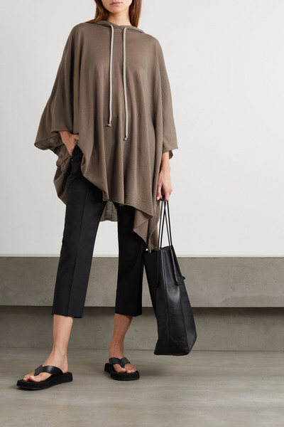 Rick Owens Hooded wool poncho outlook