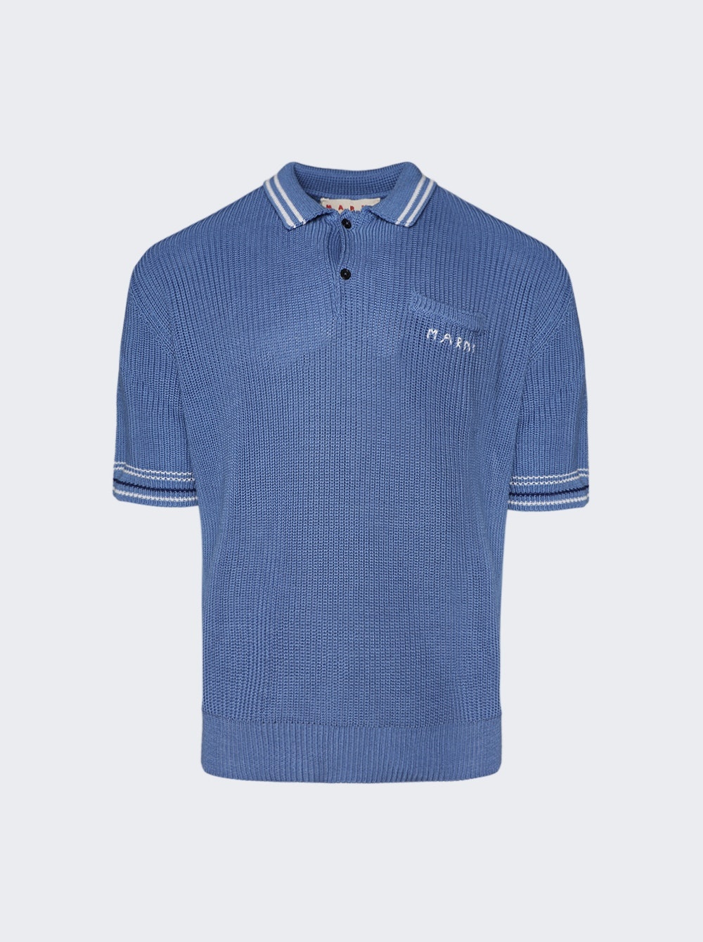 Short Sleeve Polo Shirt Blue - 1