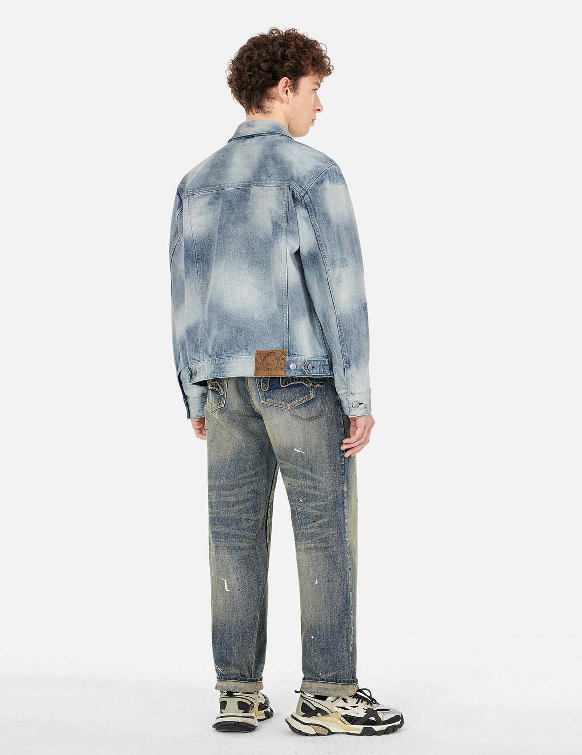 Seagull Appliqué Embroidery Relax Fit Denim Jacket - 4