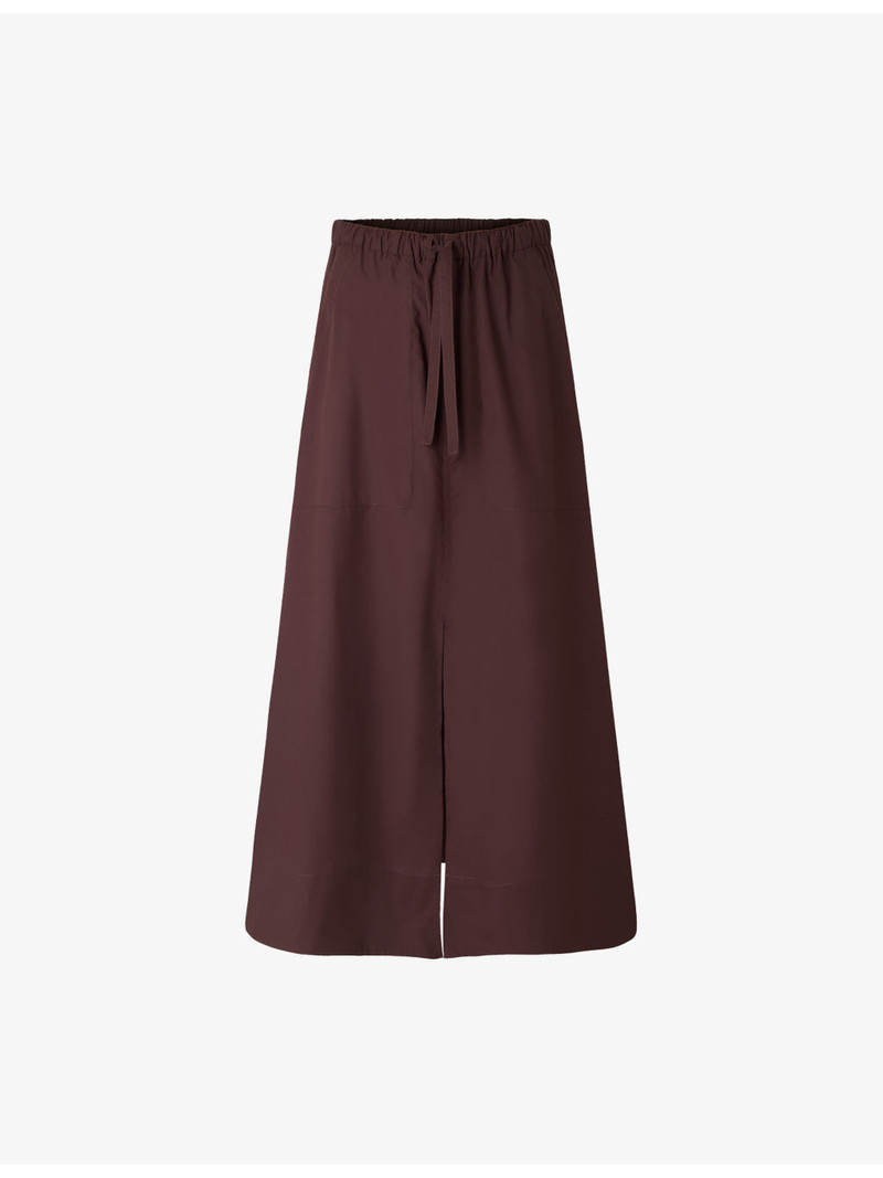 Agadir Drawstring-Waist Cotton Midi Skirt 1