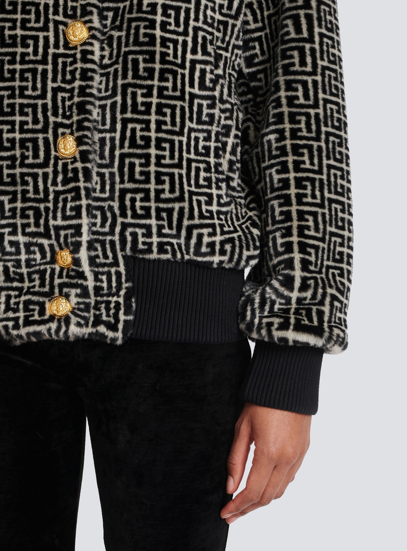 Balmain Wool jacket with monogram patterns | REVERSIBLE