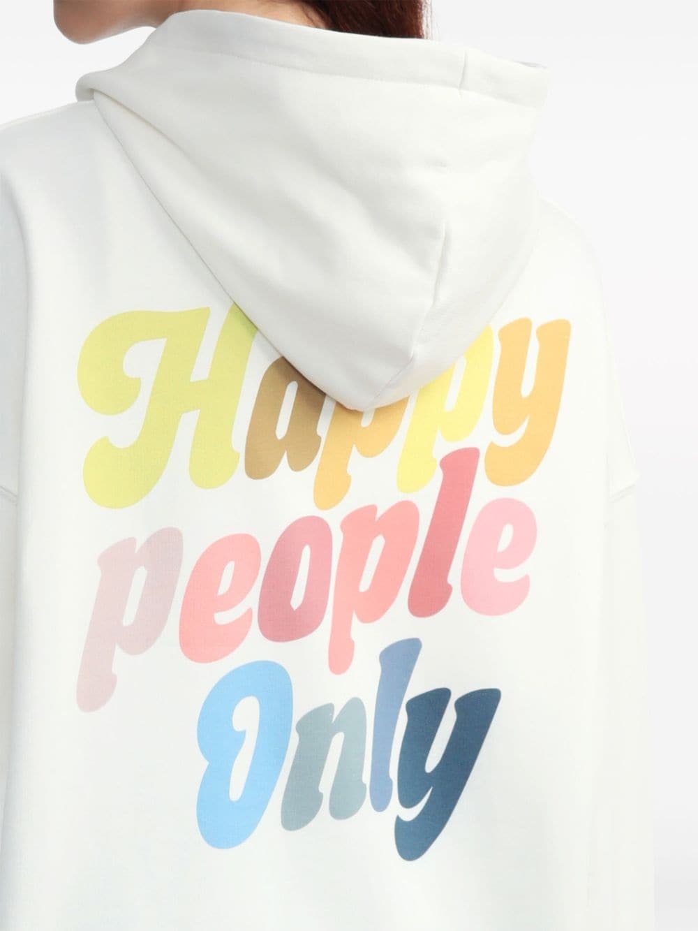 slogan-print cotton hoodie - 5