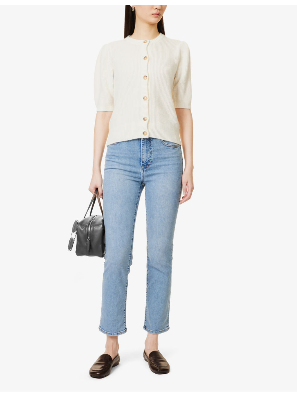 The Pencil Crop Slim-Leg High-Rise Stretch Cotton-Blend Jeans - 2