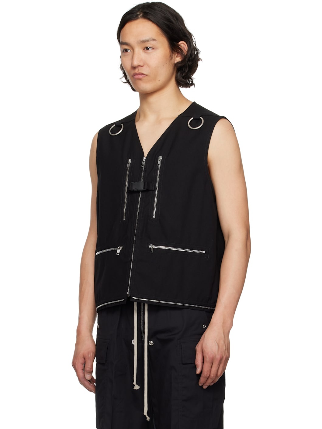 Black Hollywood Headon Utility Vest - 4