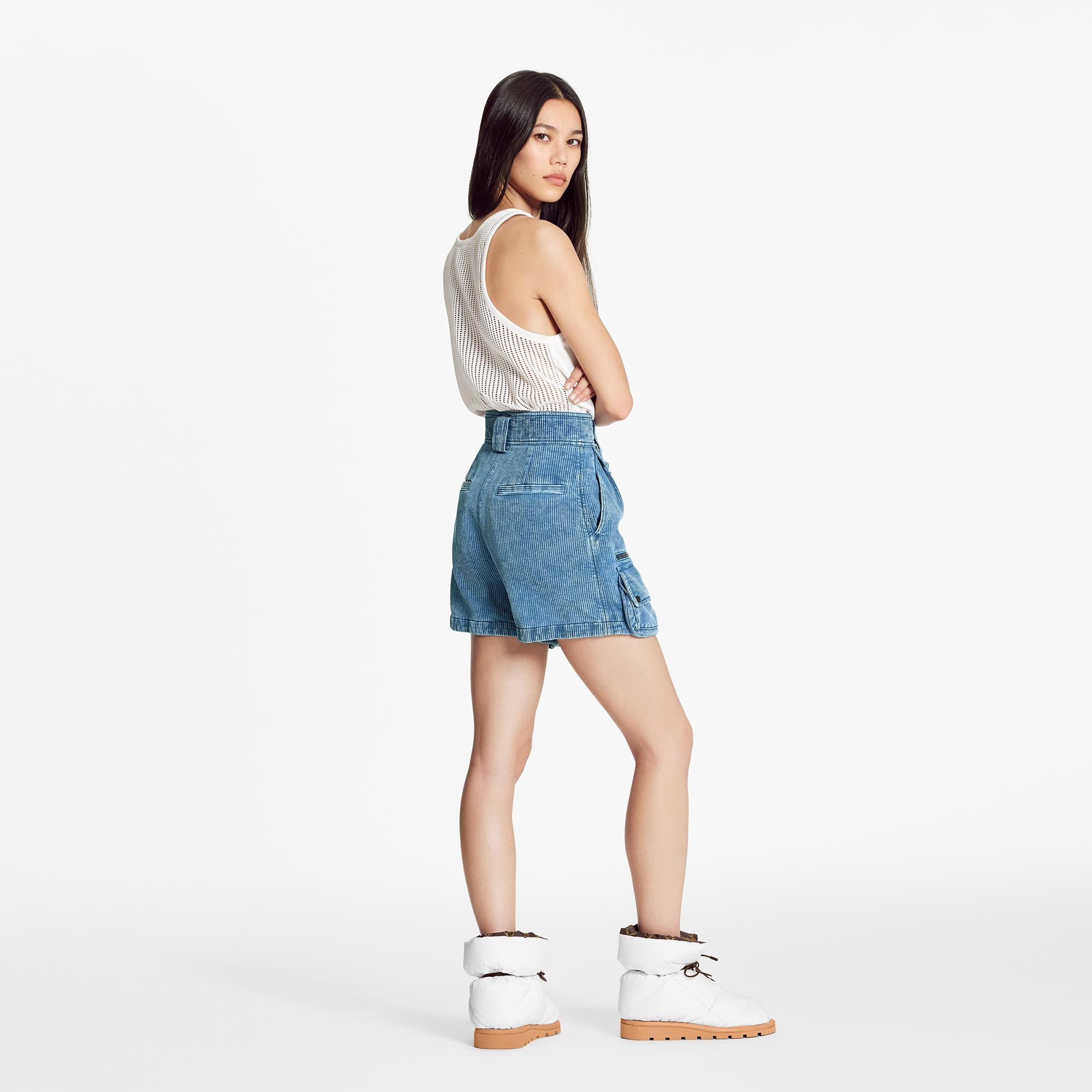 Ribbed Cotton Safari Shorts - 4
