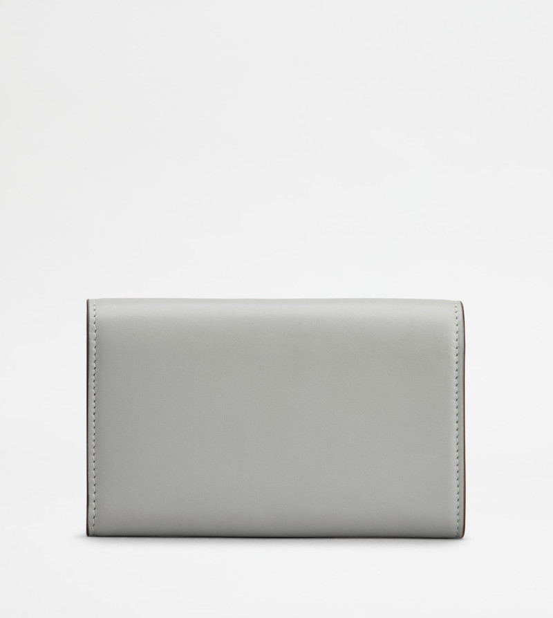 WALLET IN LEATHER - GREY 2