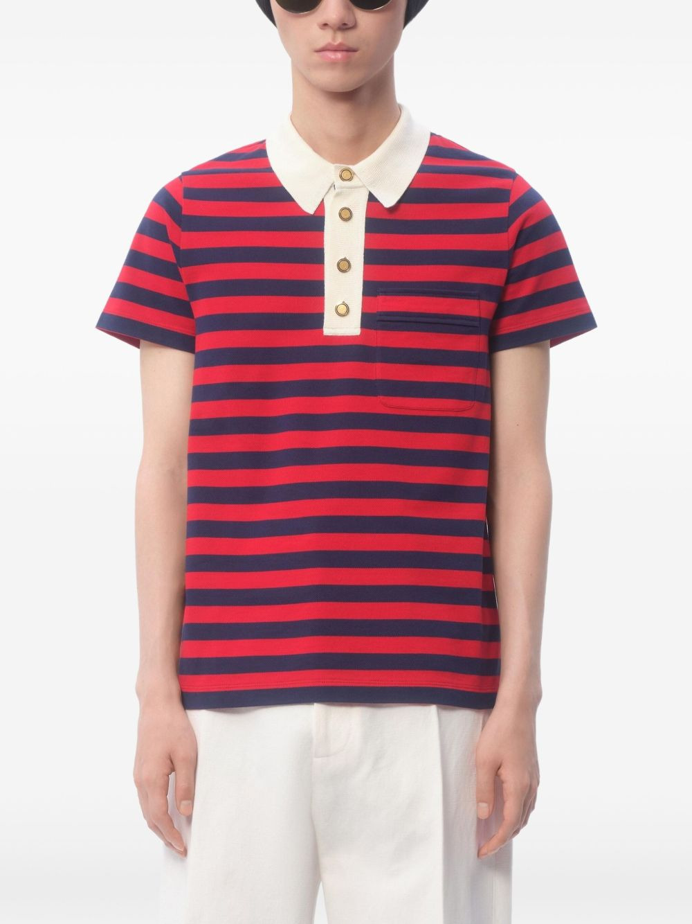 striped cotton polo shirt - 3