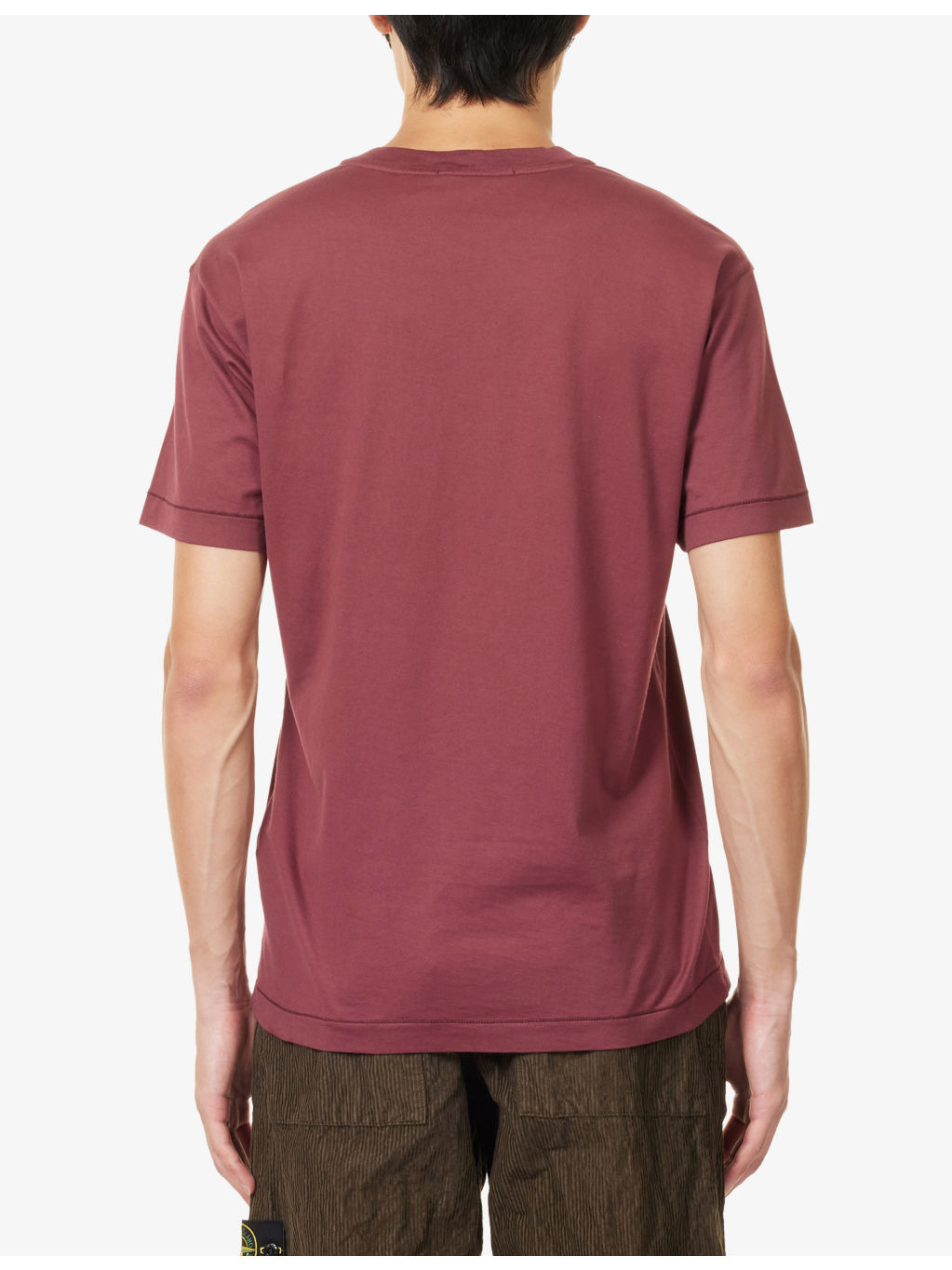 Embroidered Logo-Patch Crewneck Cotton T-Shirt - 4
