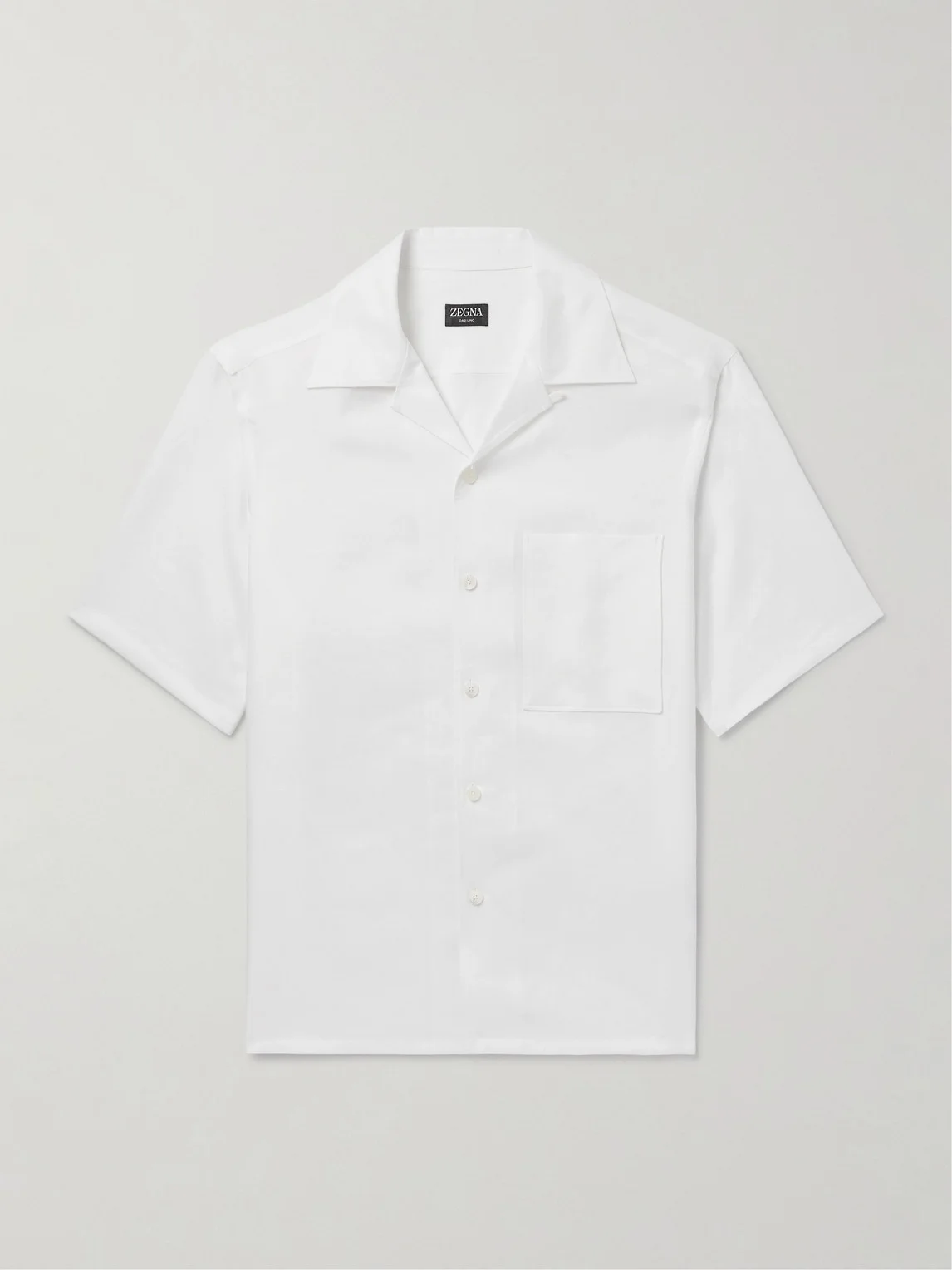 Convertible-Collar Oasi Linen Shirt - 1