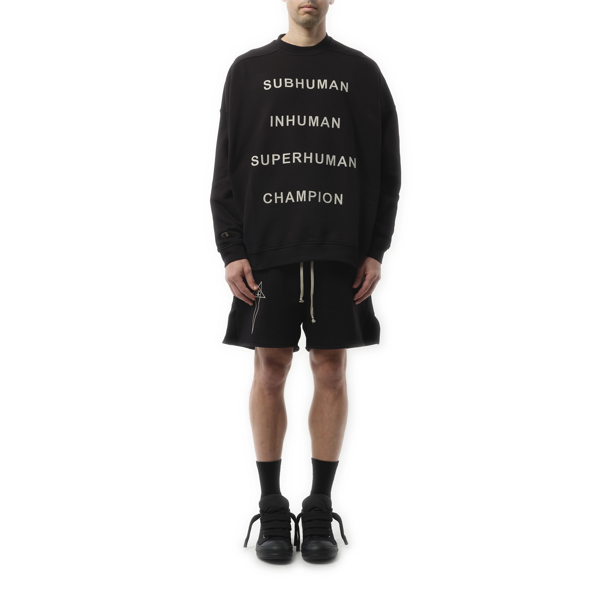 Champion x DRKSHDW Jumbo Sweatshirt in Black - 4