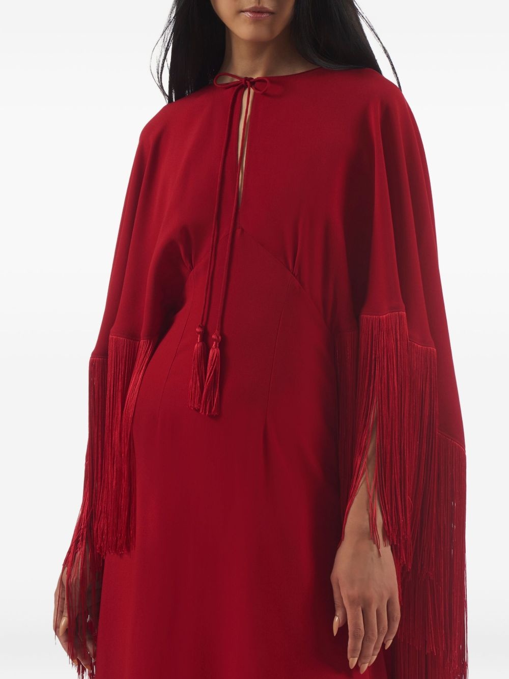 1974 fringe cape dress - 5