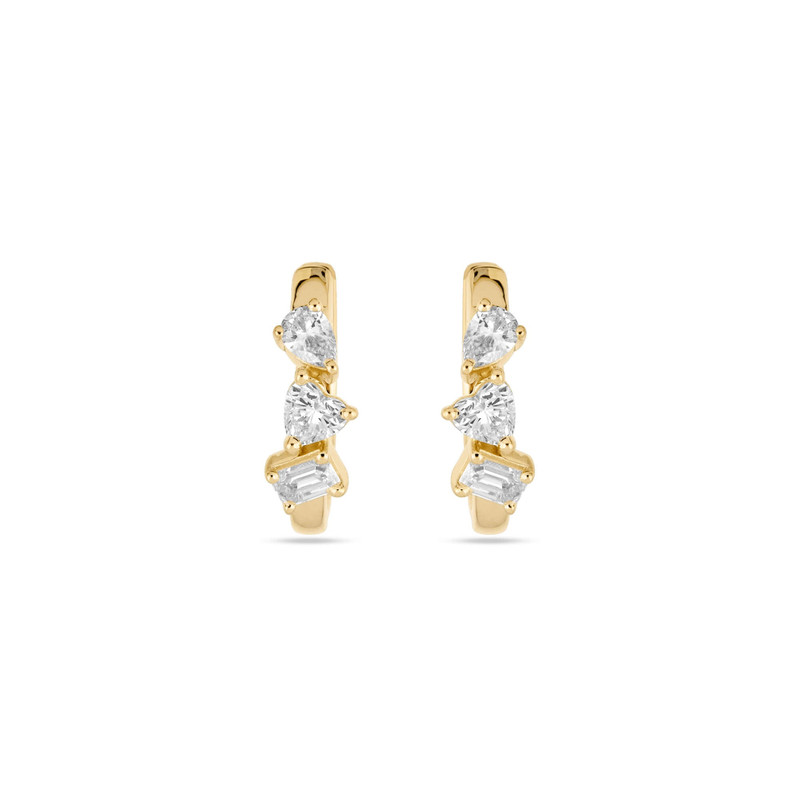 LAB-Created Diamond Mini Carnival Hoops 1