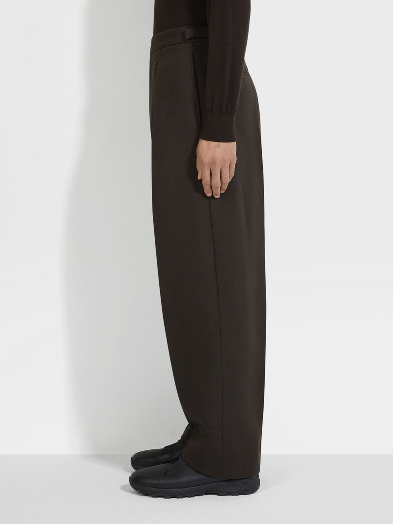 DARK BROWN WOOL PANTS 4