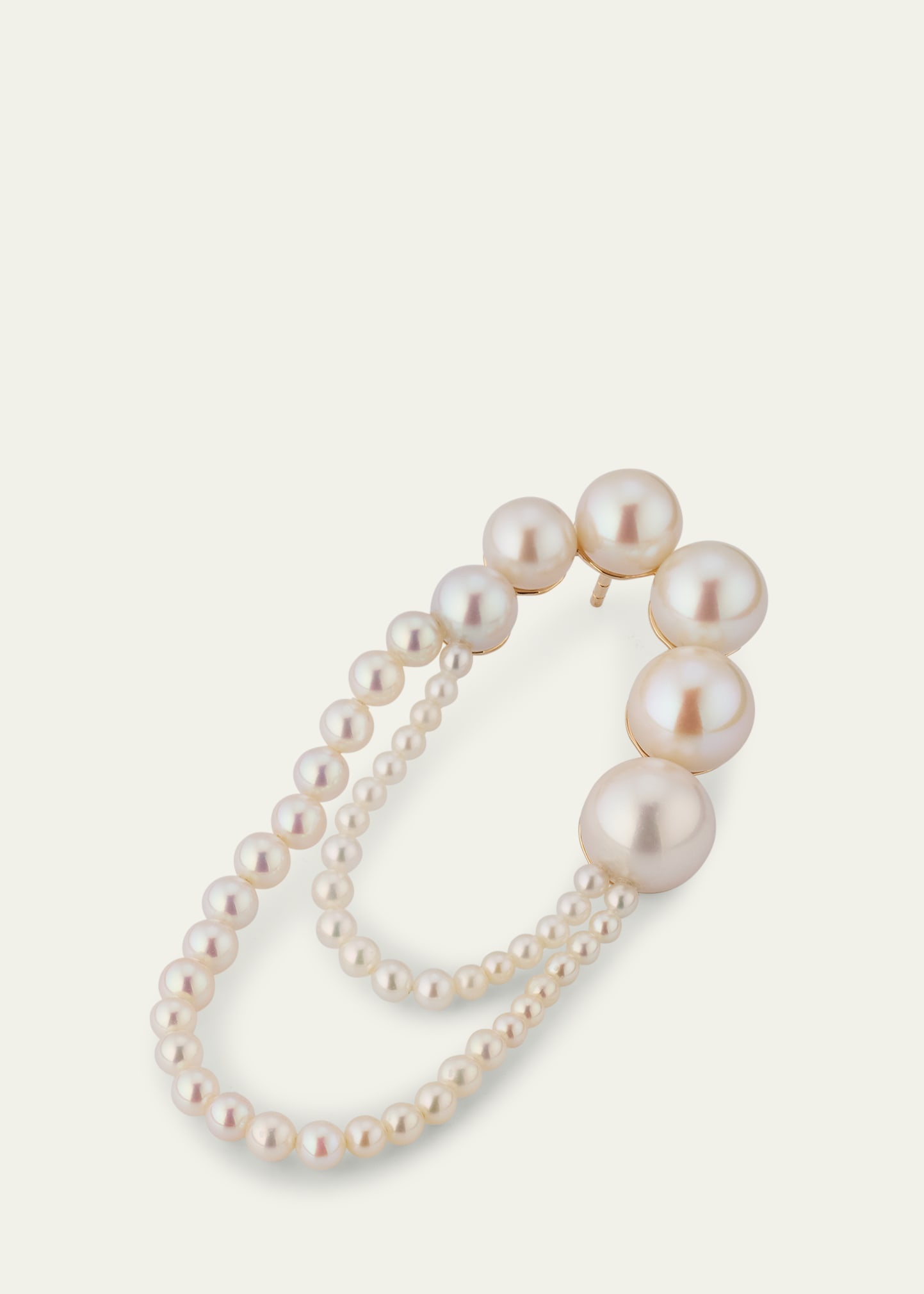 Embrasse de Perle Graduated Loop Earrings, Single, Right - 3