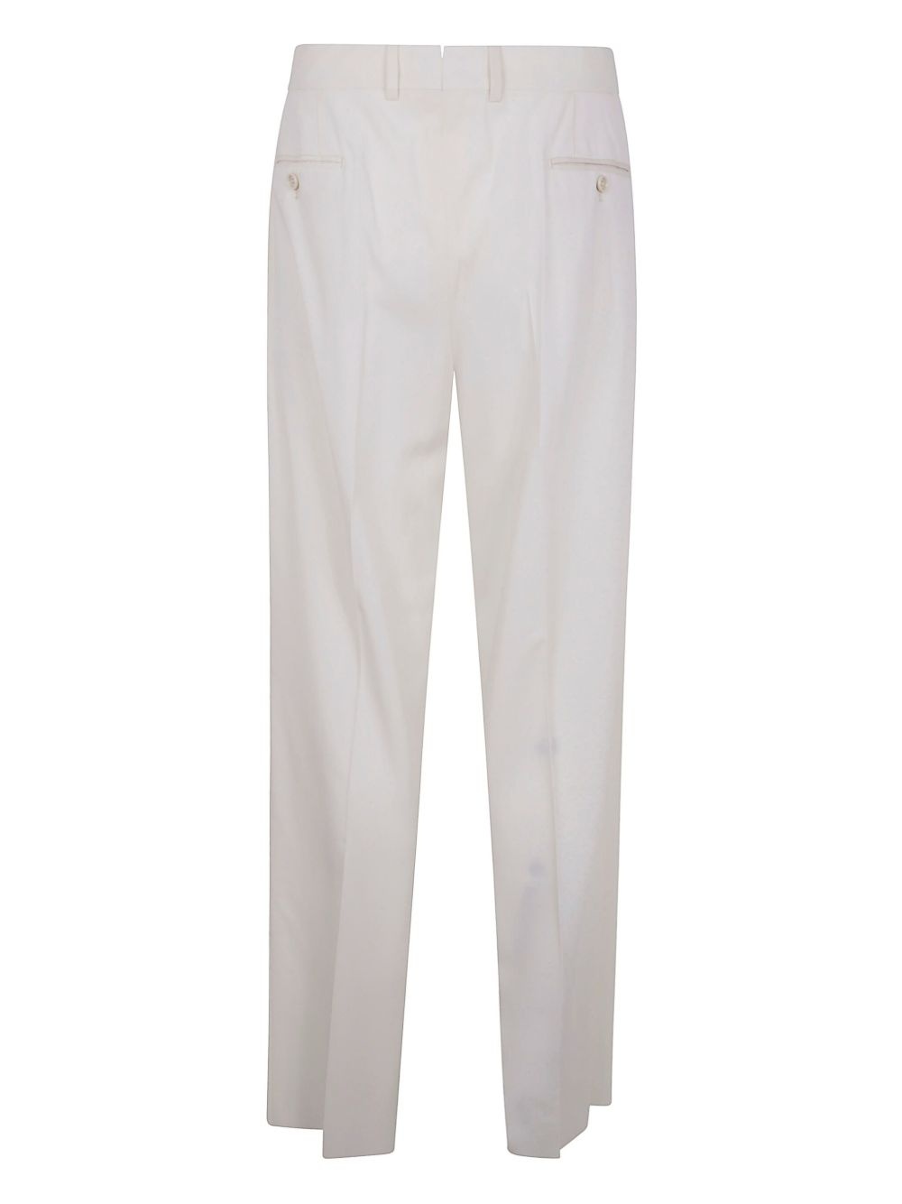 wool straight-leg trousers - 2