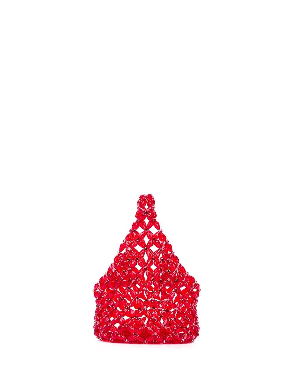 mini bead embellished bag - 1