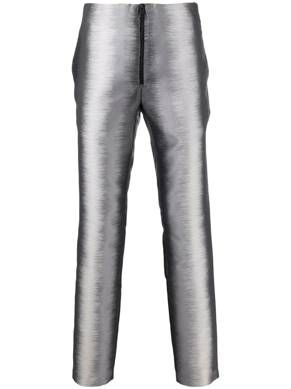 metallic-effect fitted trousers - 1