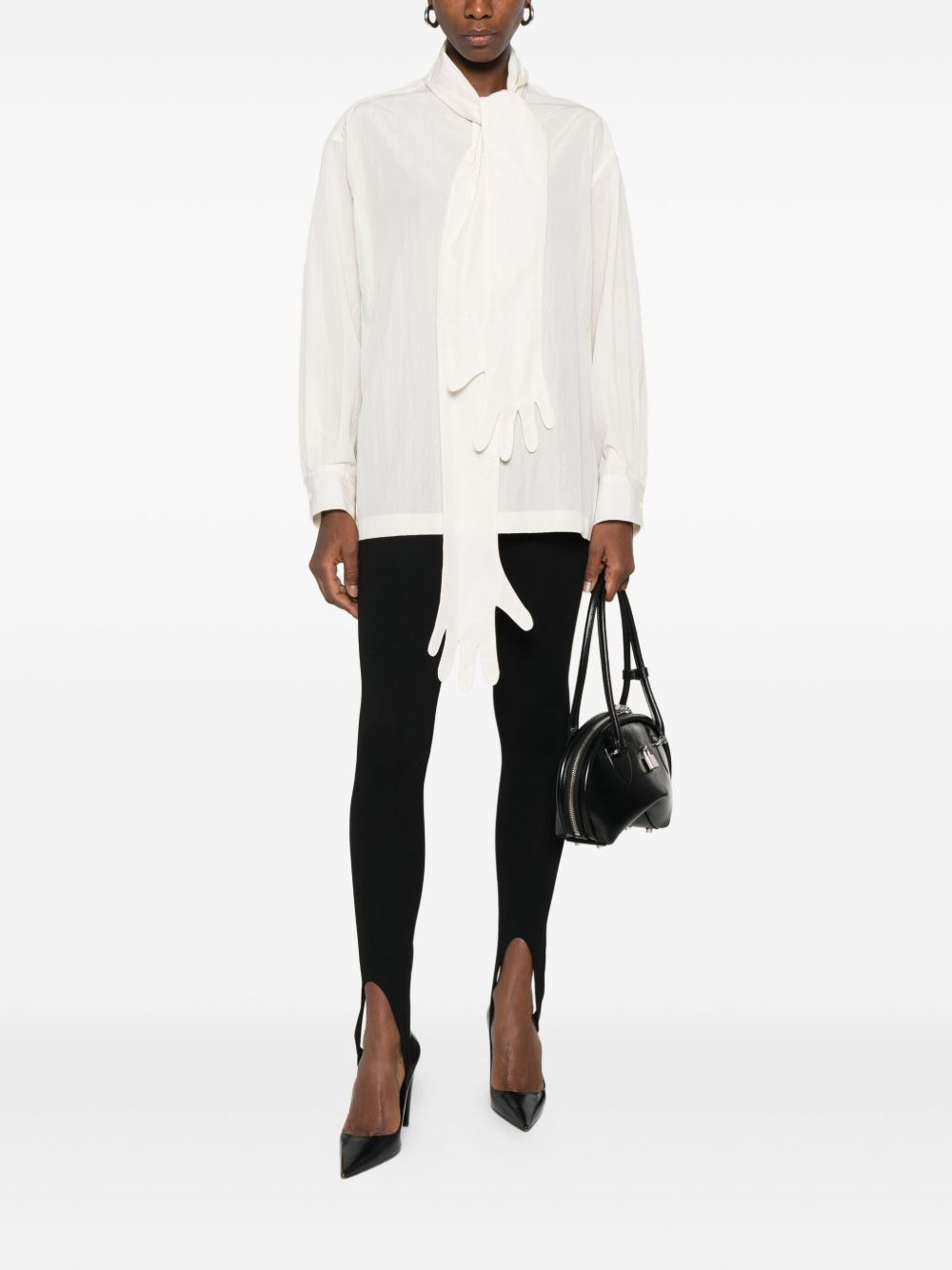 glove-detail blouse - 2