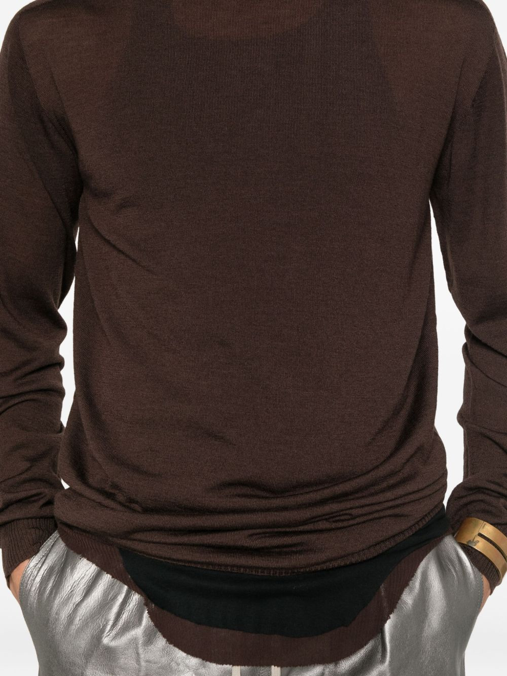 round-neck wool sweater - 5