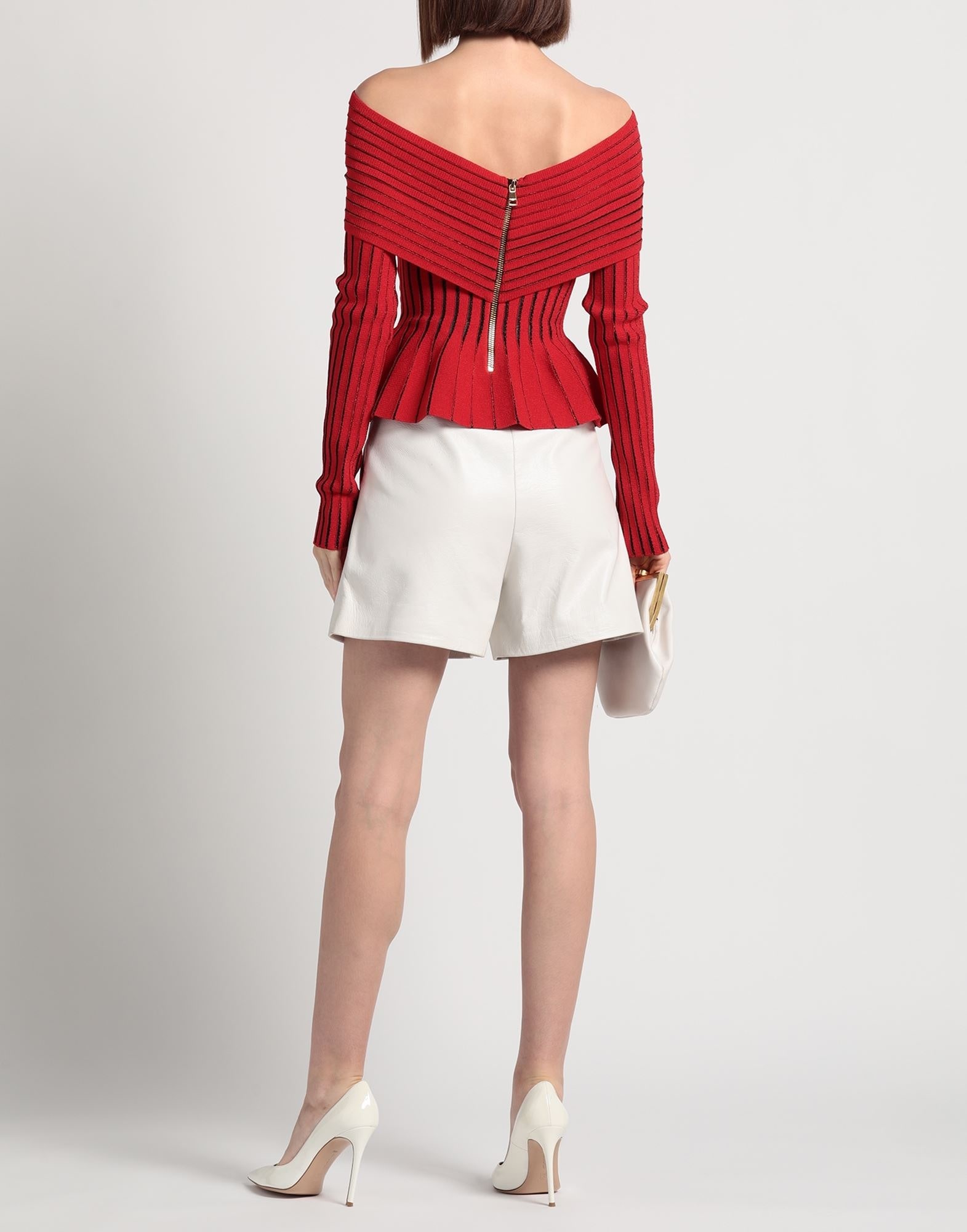 Red Women's Off-the-shoulder Top - 4