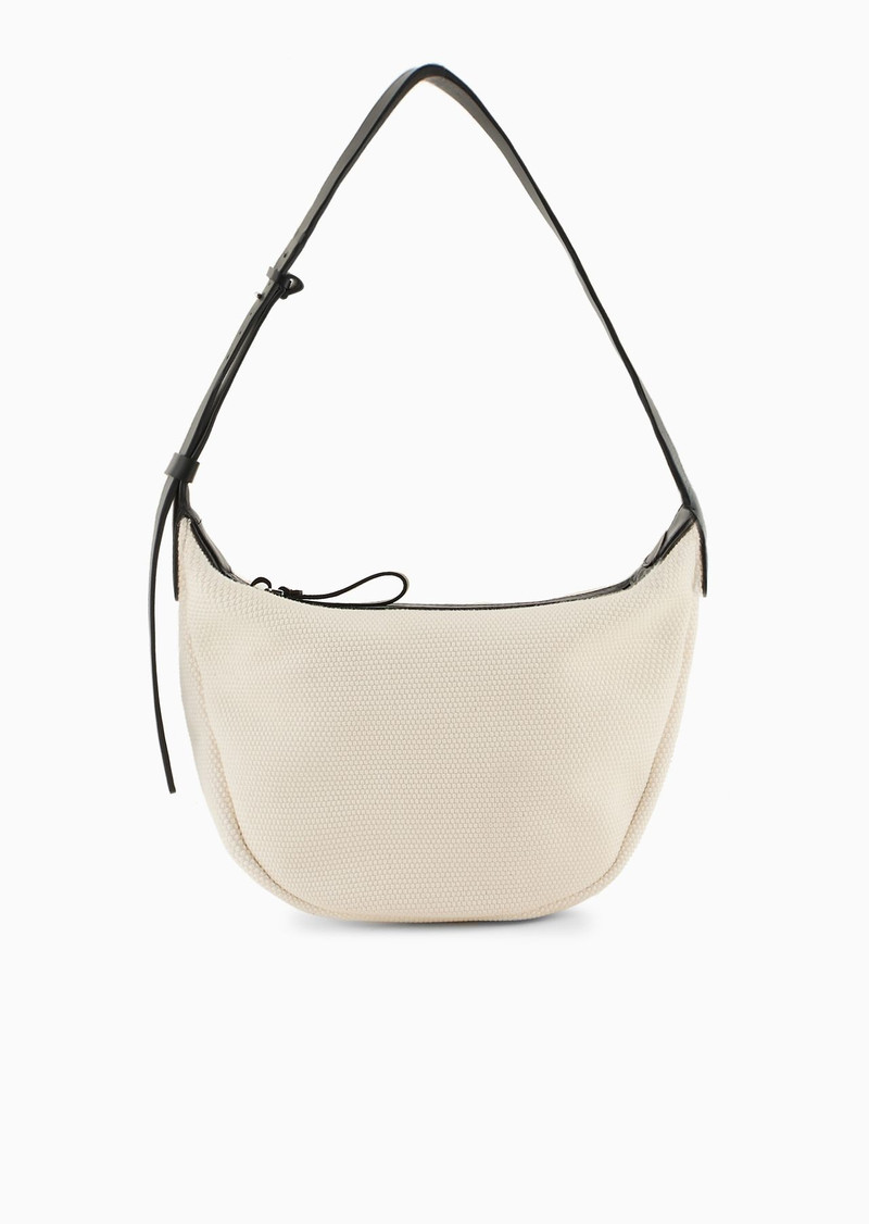 Small canvas and leather shoulder bag 3