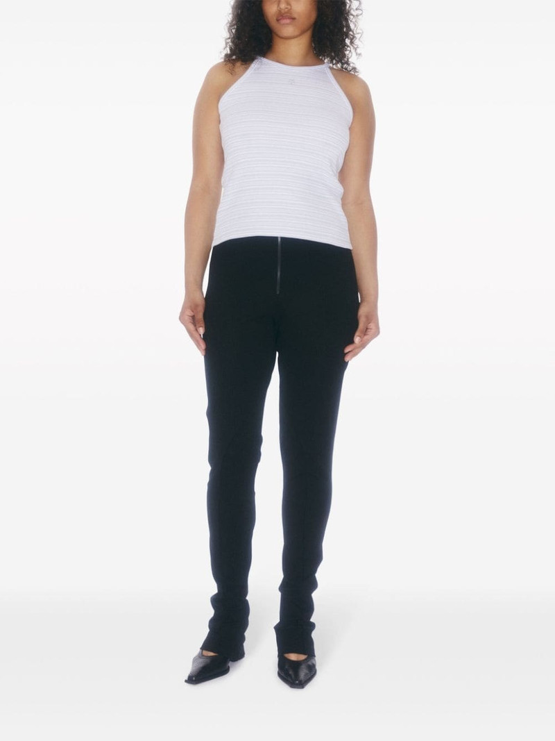FILIPPA K monogram-embroidered striped organic cotton tank top outlook