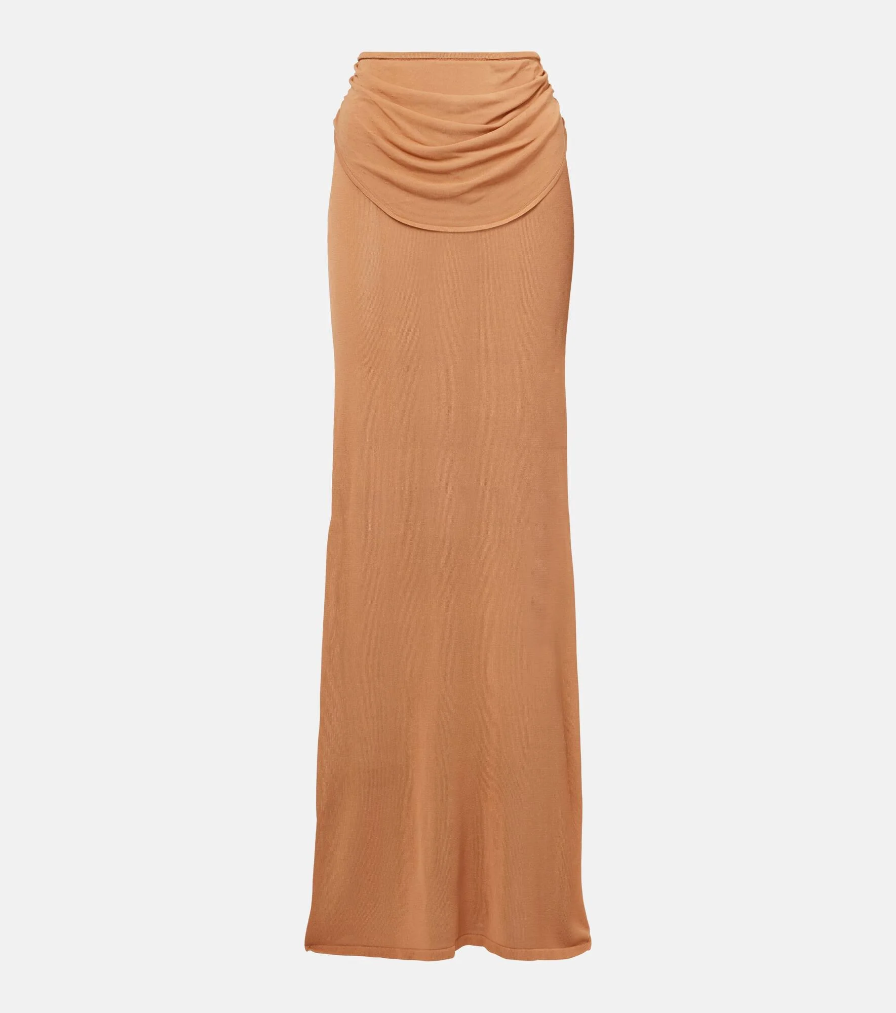 Draped semi-sheer maxi skirt - 1