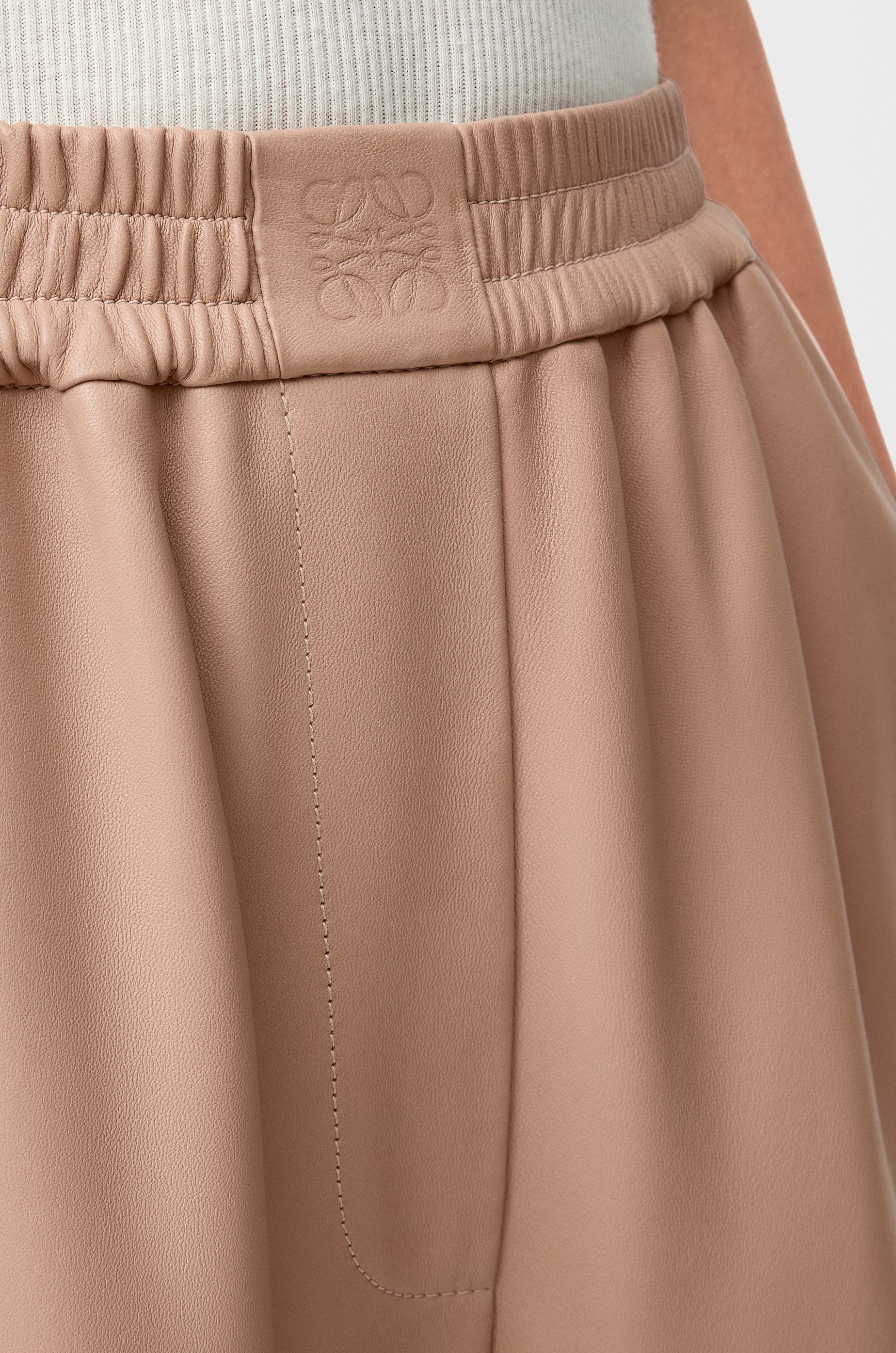 Barrel trousers in nappa lambskin - 5