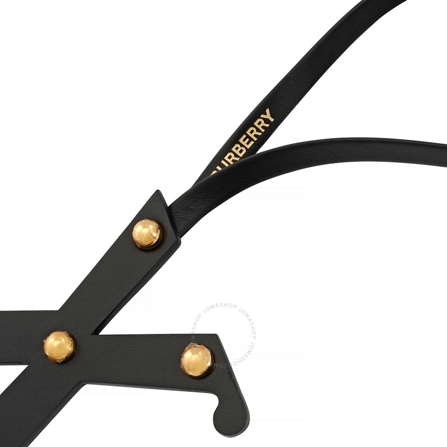 Burberry Letter X Stud Leather Charm in Black and Light Gold - 3