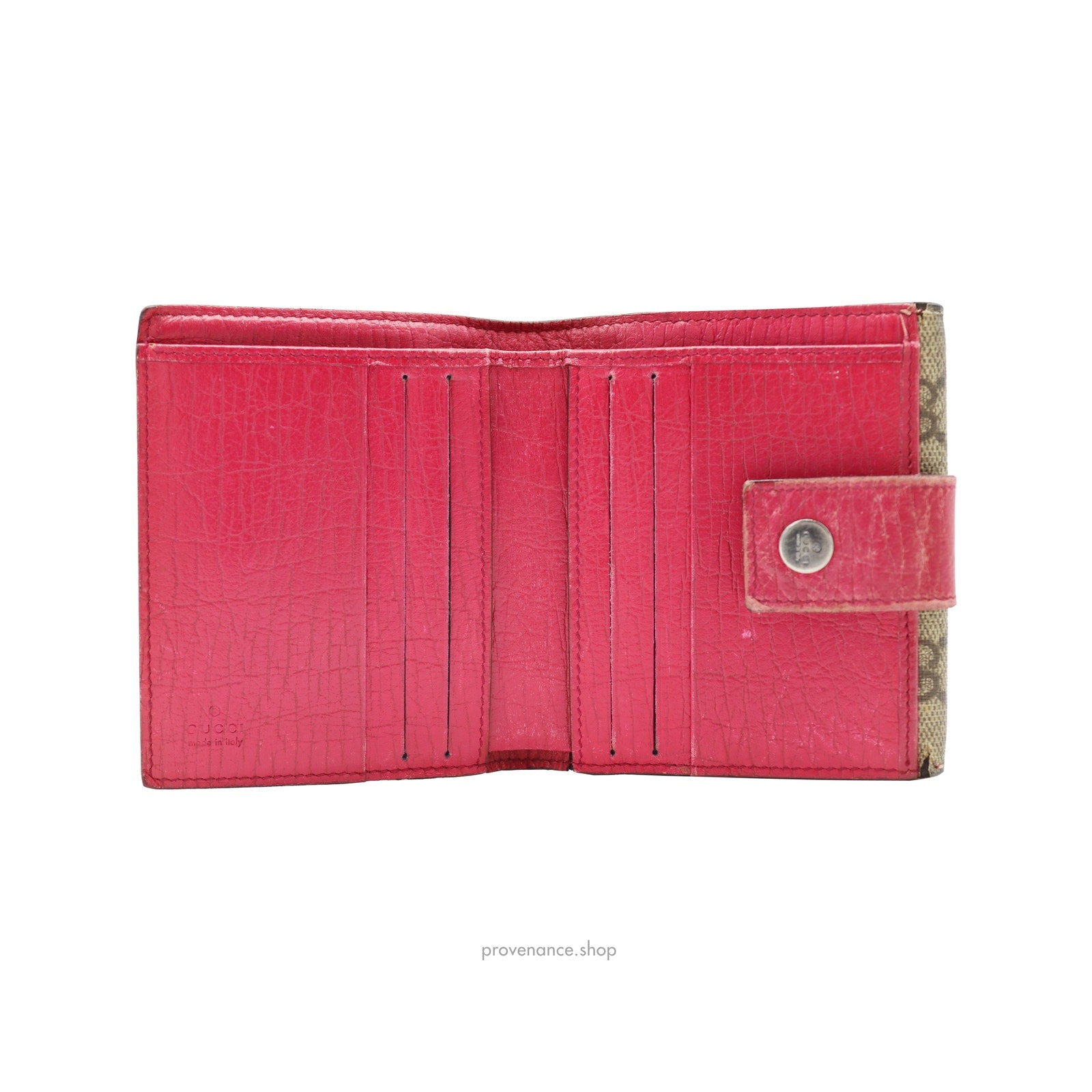 Gucci Trifold Wallet - GG Supreme Pink - 7