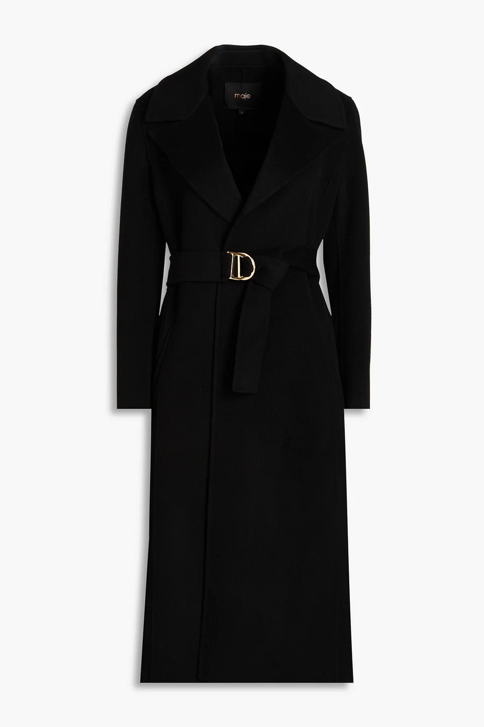 Belted wool-blend felt coat - 1