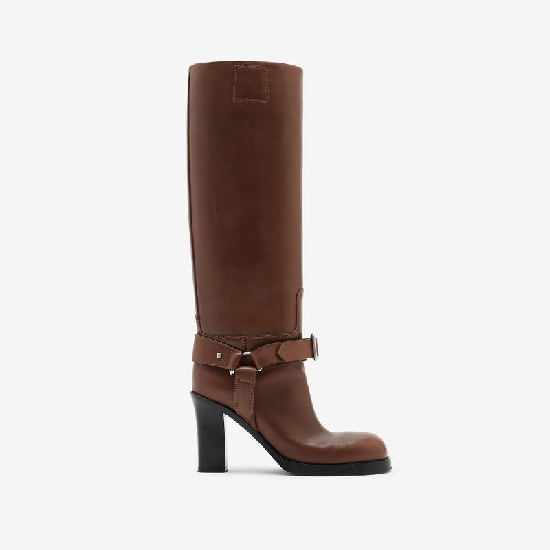 Leather Stirrup High Boots - 1