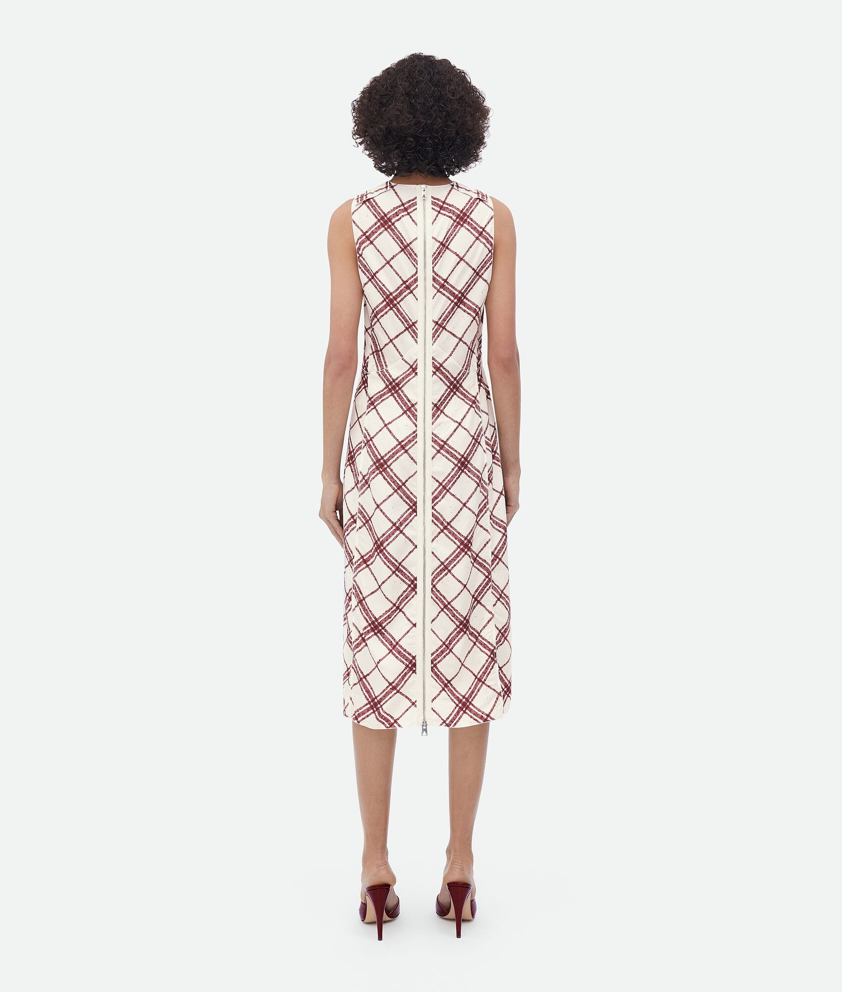 check print viscose and silk dress - 3