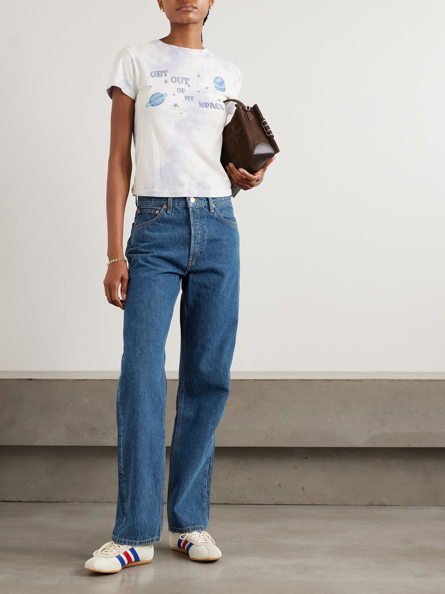 90s high-rise straight-leg jeans Dark denim - 2