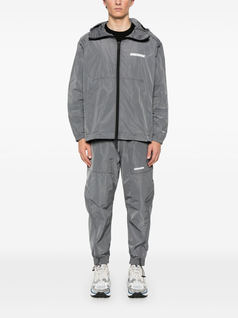 logo-print jacket - 2