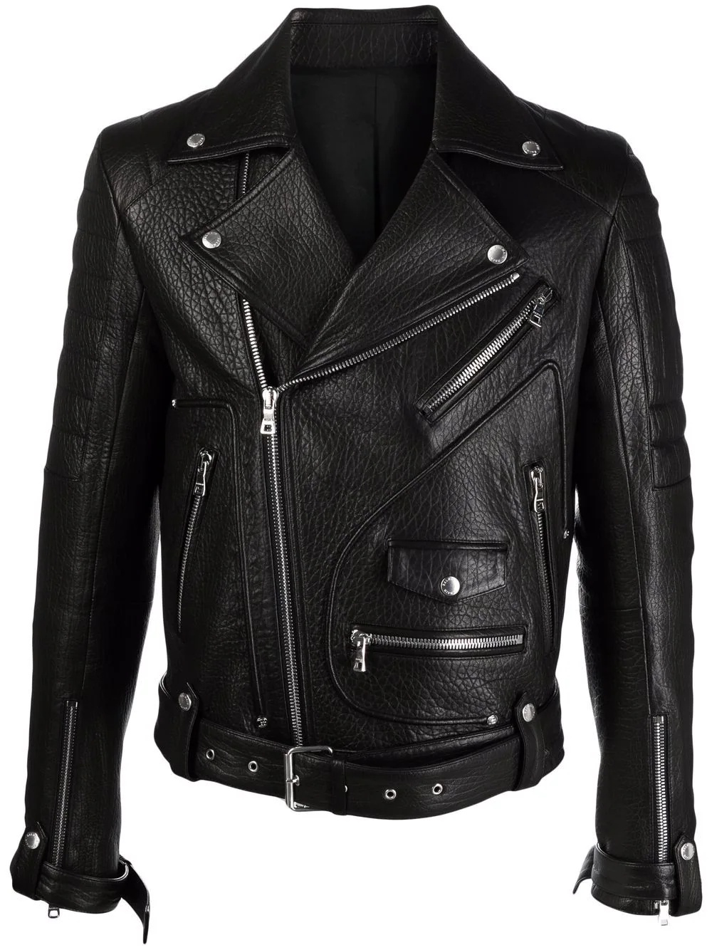 leather biker jacket - 1