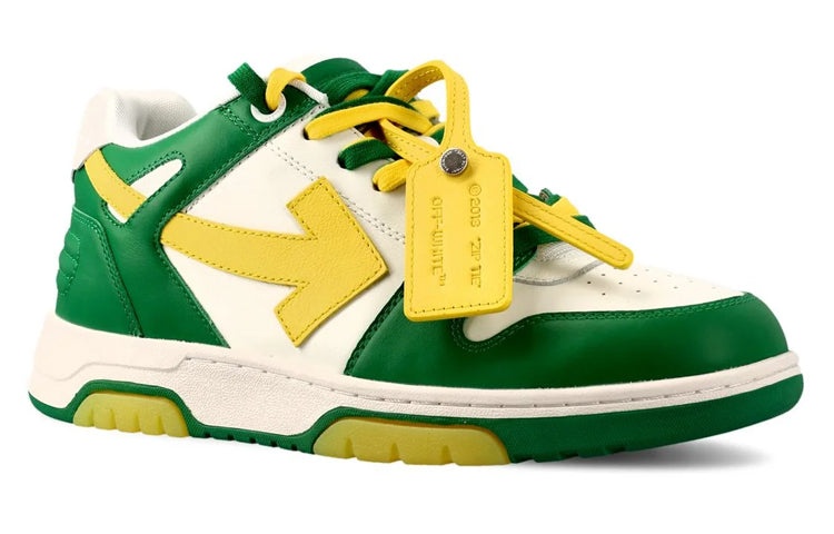 Off-White Out Of Office Low-Top Sneaker 'Green Yellow White' OMIA189S23LEA0045518 - 2