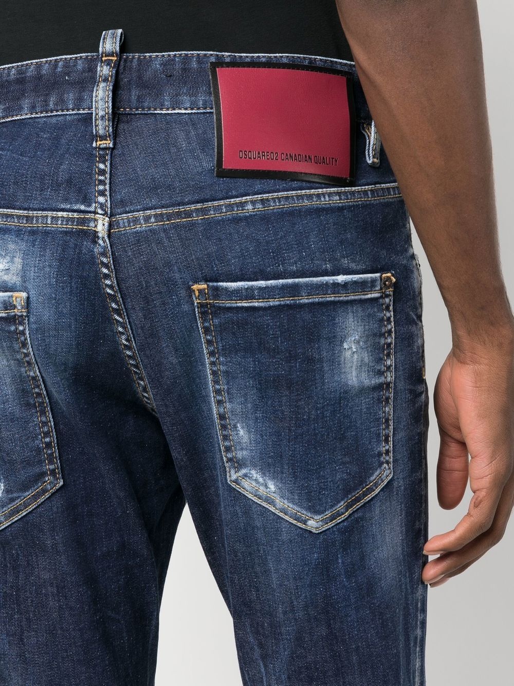 distressed-effect slim-fit jeans - 5