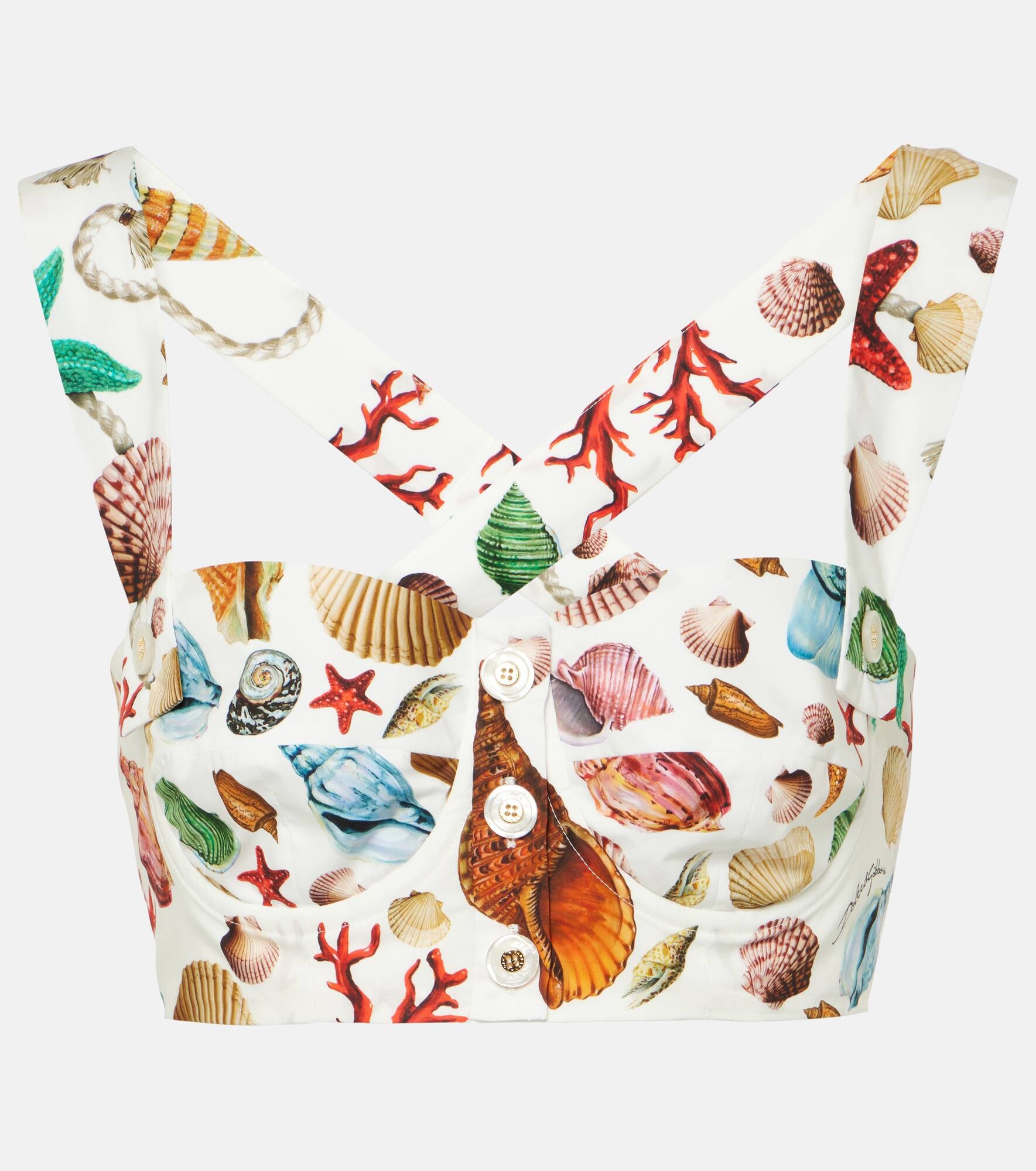 Capri printed cotton crop top - 1