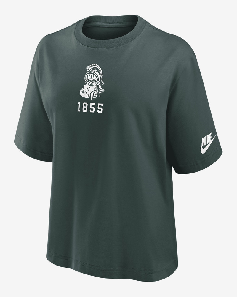 Michigan State Spartans Legacy Established Boxy Women's Nike College T-Shirt 1