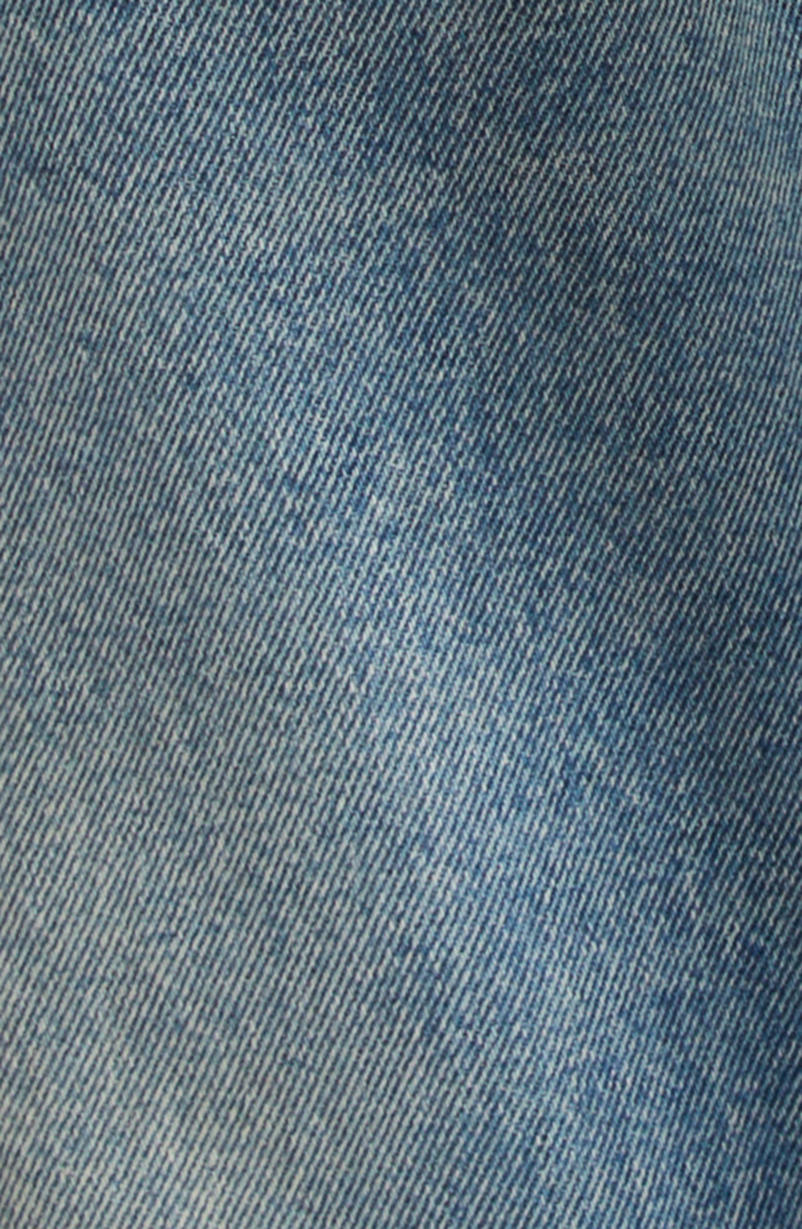 Balmain Regular Fit Straight Leg Jeans in 6Aw Washed Blue Jean at Nordstrom - 7