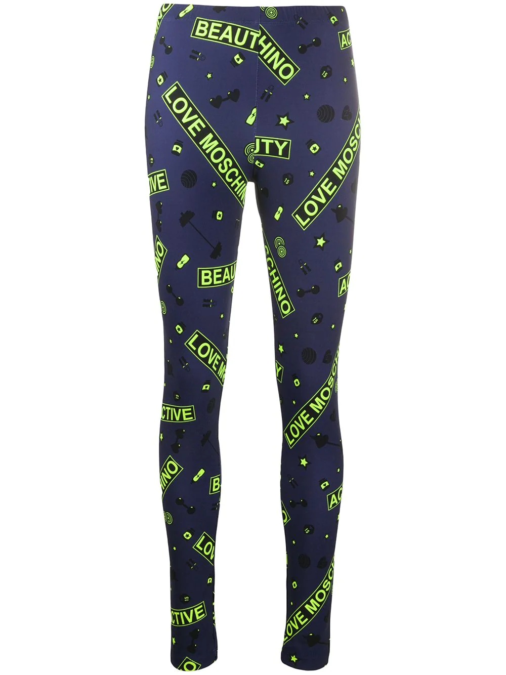 logo-print high-rise leggings - 1