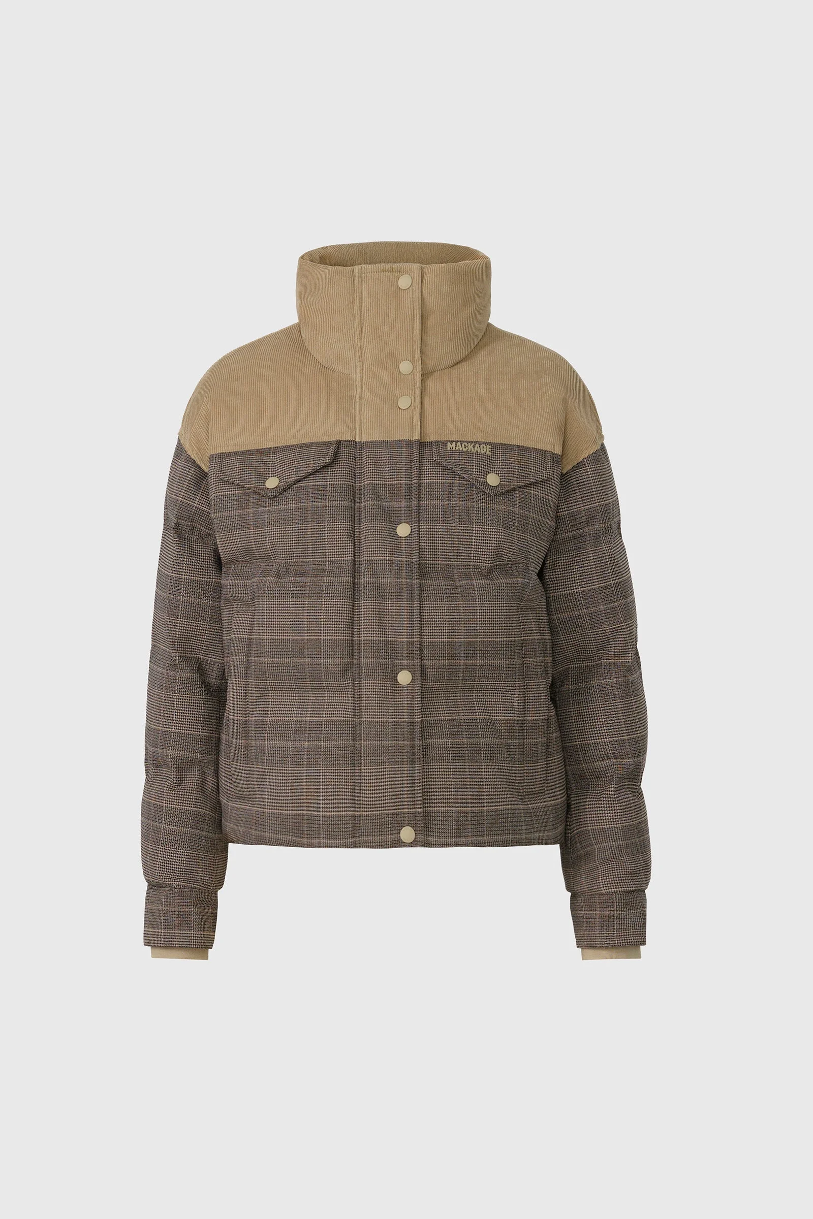 BRIGIT-GC Glencheck down jacket - 1