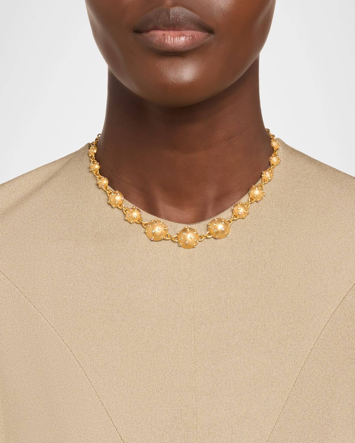Mini Crystal Half Sphere Necklace - 2