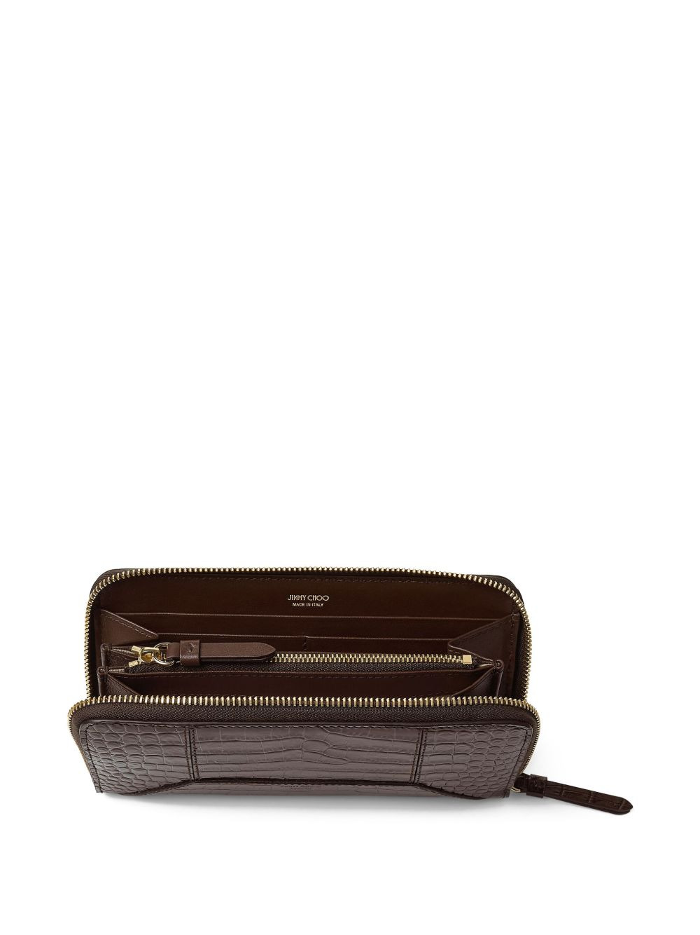 Pippa crocodile-effect zip-around wallet - 4