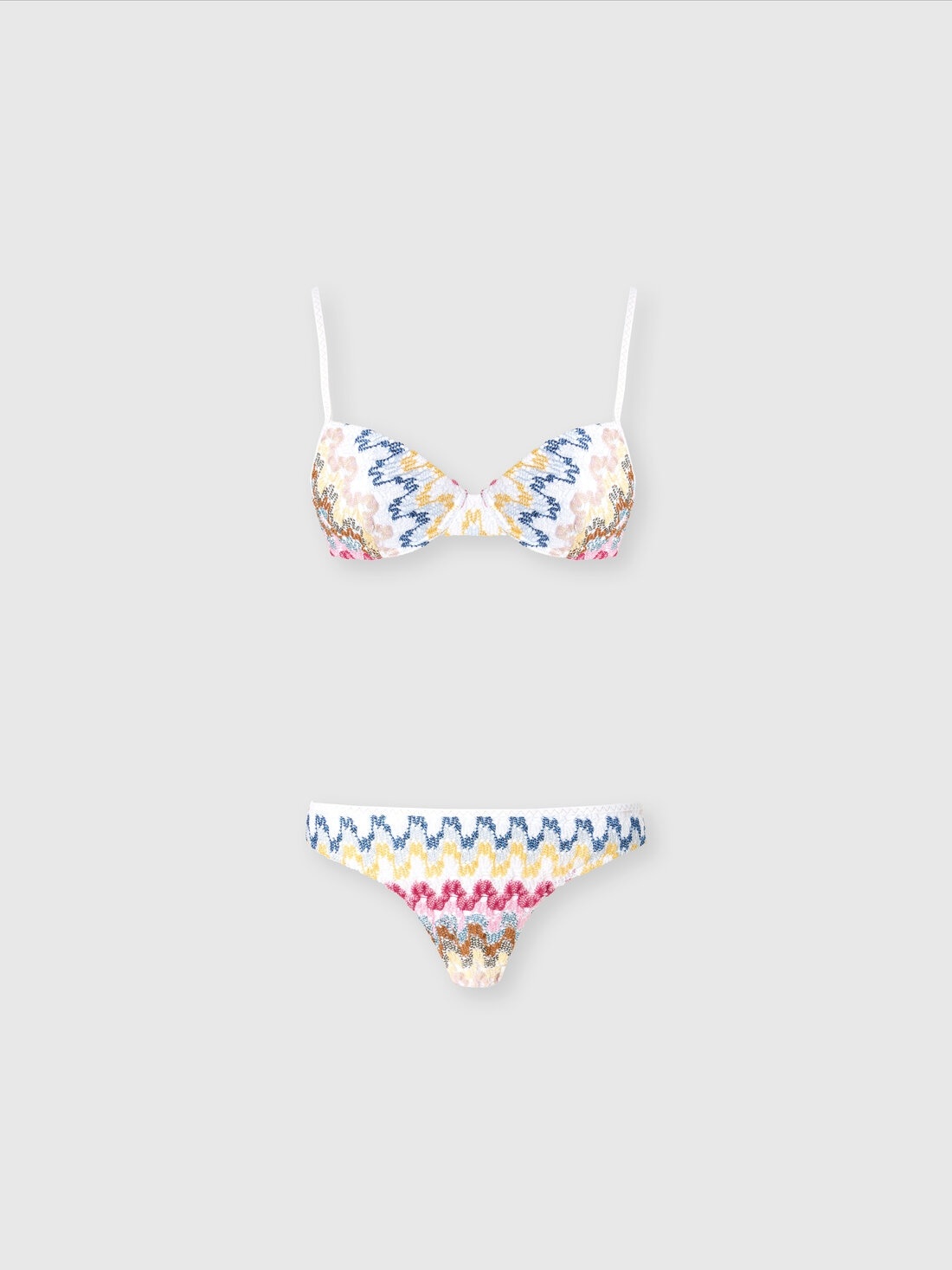 Balconette bikini in lamé viscose lace - 1