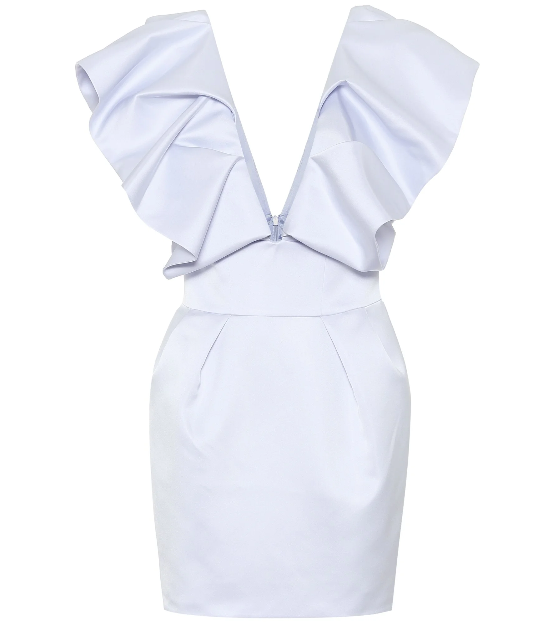 Ruffled satin minidress - 1