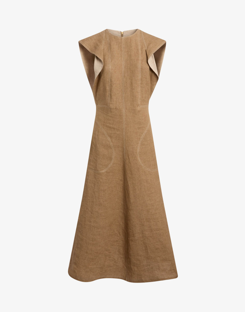 LINEN AND STRAW DRESS 3