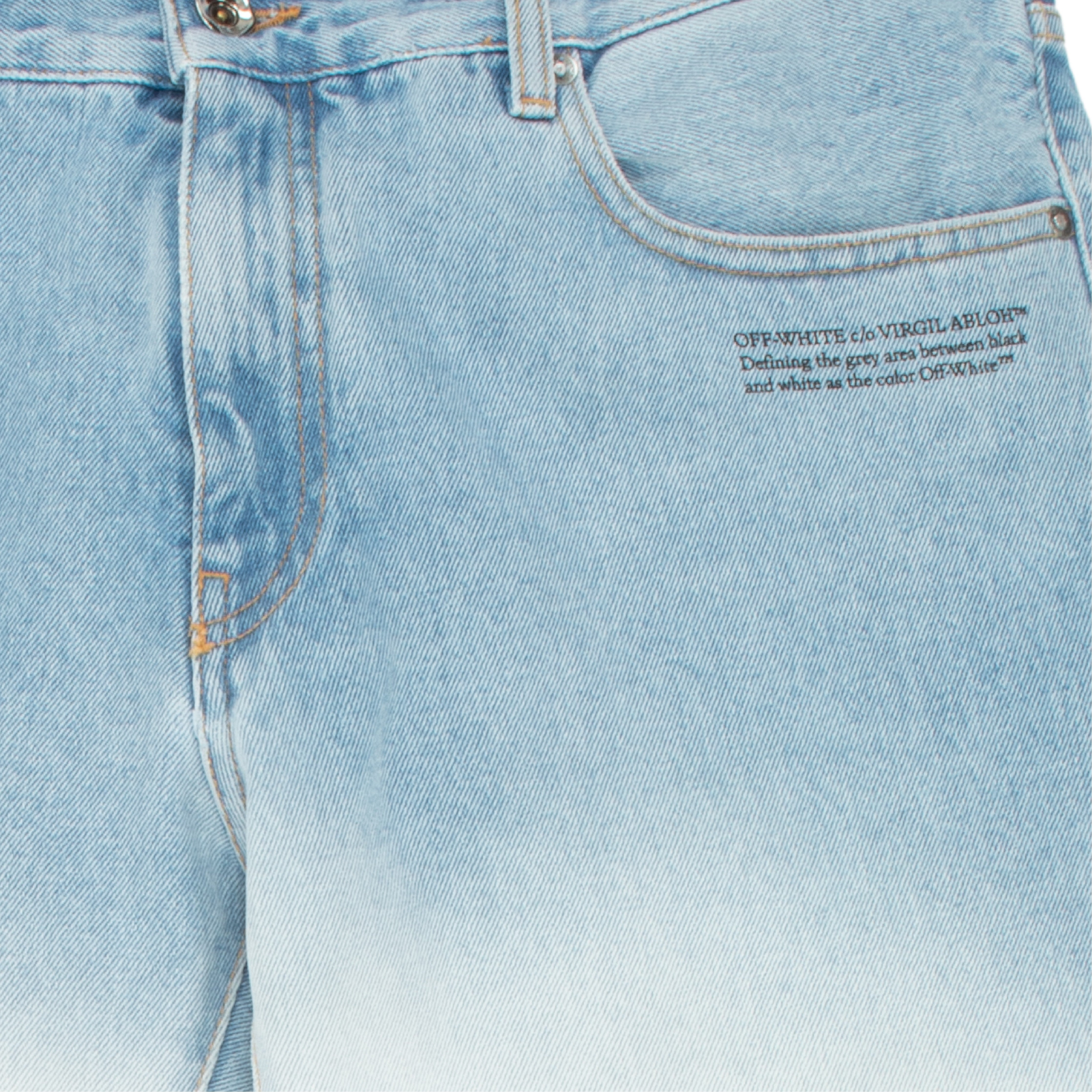 OFF-WHITE CROP SKINNY JEANS BLUE - 2